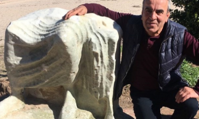 Roma dönemine ait heykel parçası Amasra sahiline vurdu