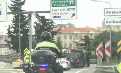 Cumhurbaşkanı Erdoğan’ın konvoyu Avrasya Tüneli’nden geçti