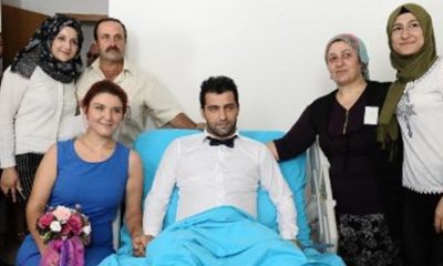 Kaza yapan çiftin nikahı hastane odasında kıyıldı