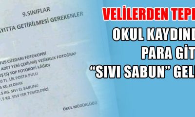 Okul Kaydında El Sabunu İstendi, Veliler Tepki Gösterdi