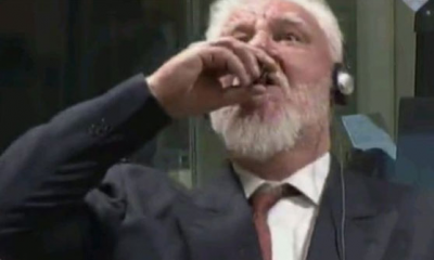 Hırvat general canlı yayında zehir içerek öldü!