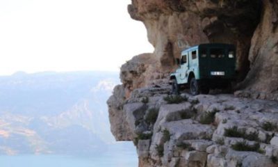 Burası Türkiye… Cipiyle uçurumun kenarına çıktı