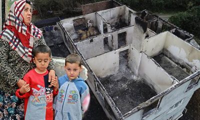 Yangında evi küle dönen aile yardım bekliyor