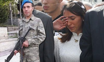 Şehit nişanlısını gelinlikle son yolculuğa uğurladı