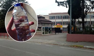 Okul kantininden su diye satın aldığı pet şişedeki kireç çözücüyü içti