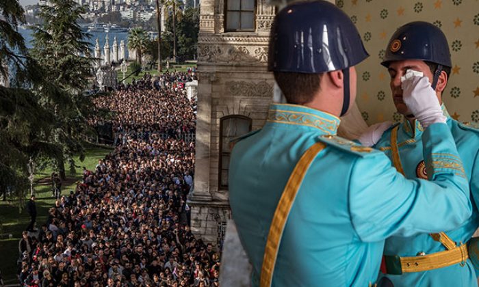 Dolmabahçe Sarayı’na akın ettiler