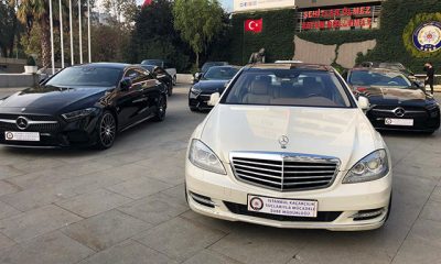 Emniyet Müdürlüğü’nün bahçesi lüks araç galerisine döndü