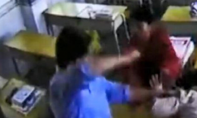 Saldırgan, kadın öğretmeni sınıfta defalarca yumrukladı