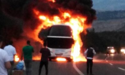 Seyir halinde alev alev yandı