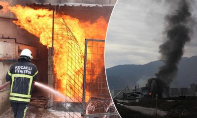 Geri dönüşüm tesisinde yangın