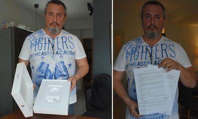 İnternetten aldığı tabletin kutusundan cam parçası çıktı