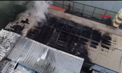 Samsun’da, plastik fabrikasında yangın