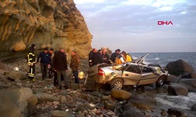 Tekirdağ’da 25 metre yükseklikten uçan otomobilin sürücüsü öldü
