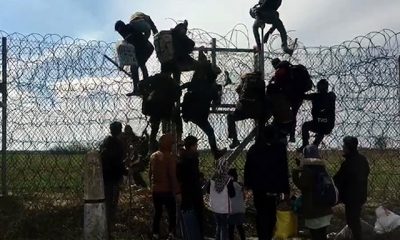 Göçmenler engel dinlemedi, Yunanistan’a böyle geçti