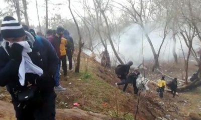 Yunan güvenlik güçlerinden gazlı müdahale