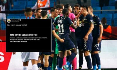 Fenerbahçe, Trabzonspor maçının yayınını 23. dakikada kesti!