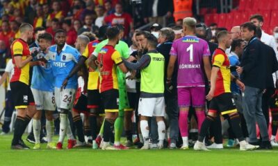 Göztepe-Trabzonspor maçının devre arasında olay