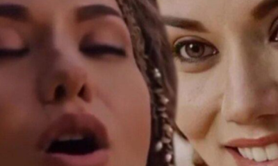 Fahriye Evcen atlıkarıncada poz verdi