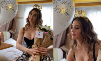 Burcu Özberk, 32’nci yaşını karavanında kutladı