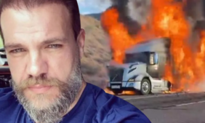 Tolga Karel’in milyonluk TIR’ı saniyeler içinde küle döndü