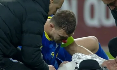 Edin Dzeko, Romanya maçı tamamlayamadı