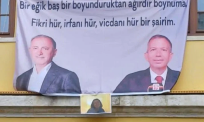 Galatasaray Lisesi’nde Altaylı’ya destek pankartı…